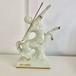 VTG REMY MARTIN Centaur Limoges Cognac Empty Bottle Ceramic ivory gold decanter